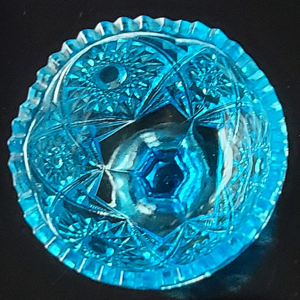 Vntg "Martec Blue" 5" Pedestal bowl by Kemple 🇺🇸 - Picture 3 of 3